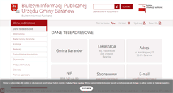 Desktop Screenshot of bip.gmina-baranow.pl