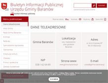 Tablet Screenshot of bip.gmina-baranow.pl